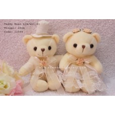 Boneka wedding Teddy bear blk/wht (S)